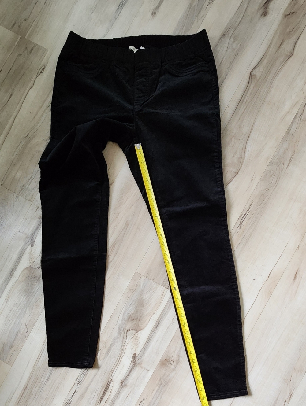 Eileen Fisher Organic Cotton Pull-On Black Corduroy Pants Size Small - Picture 9 of 9
